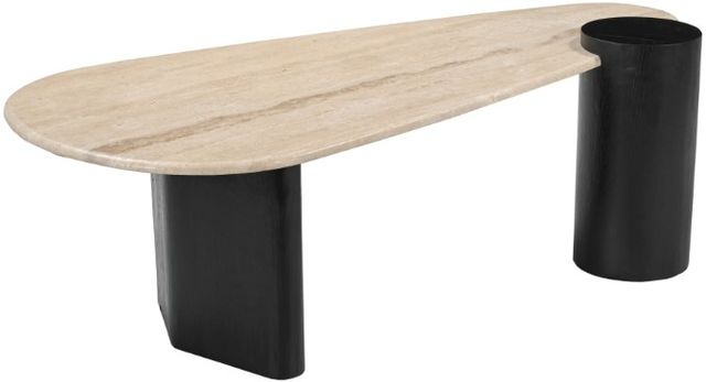 Meridian Furniture Taverna Natural Coffee Table with Black Base-3
