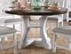 Furniture of America® Auletta Distressed White Round Dining Table with Gray Top-0
