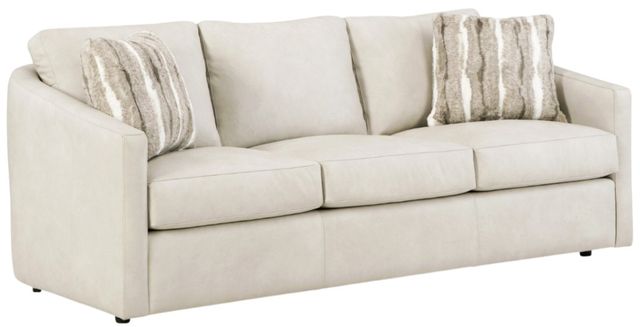 Craftmaster® Customizable CM Leather High Sloping Track Arm Sofa-0