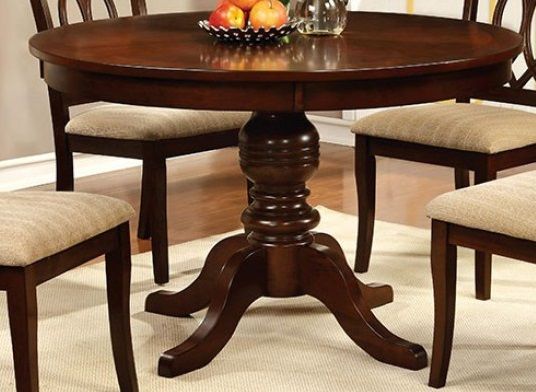 Furniture of America® Carlisle Brown Cherry Round Dining Table | Roby's ...