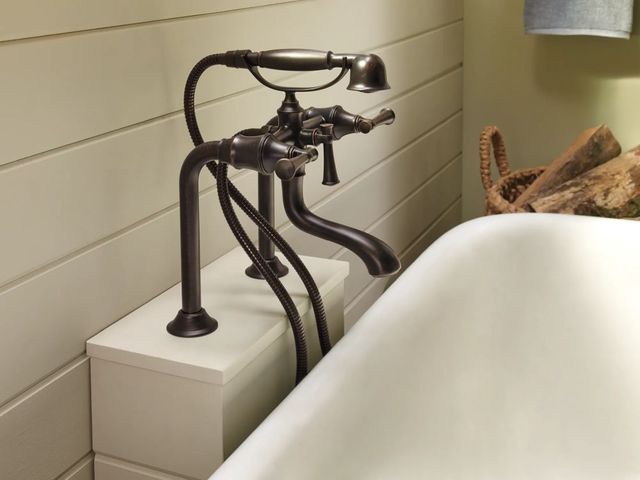 Brizo Traditional Venetian Bronze® 2-Handle Freestanding Tub Filler Body Assembly Trim with Less Handles-1-4