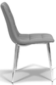 Korson Furniture Paige Set of 2 Slate/Chrome Tufted Side Chairs-1