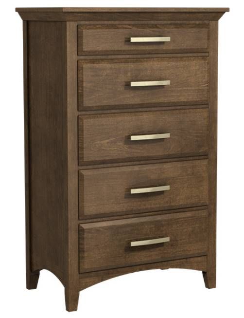 Country View Woodworking Windham 36'' Cherry 5-Drawer Chest-0