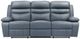 Homelegance® Hancock Blue Leather Double Manual Reclining Sofa-2