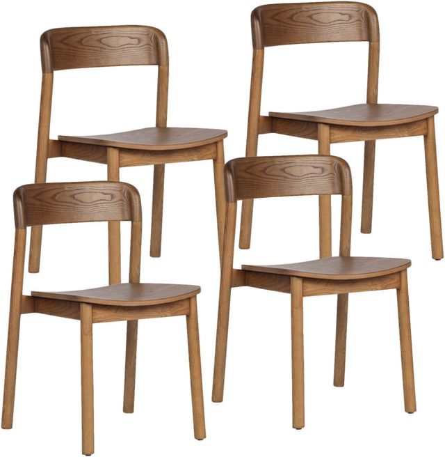Worldwide Homefurnishings Inc. Jonas Walnut 4-Piece Dining Side Chair Set-0