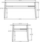 Amisco Customizable Link 72" Clear Glass Rectangular Table-1