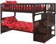 Night & Day Furniture™ Spices Bedroom Peppermint Dark Chocolate Twin over Full Stair Bunk Bed-0