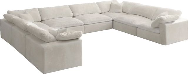 Meridian Furniture Cozy 8-Piece Cream 158" Modular Sectional-0