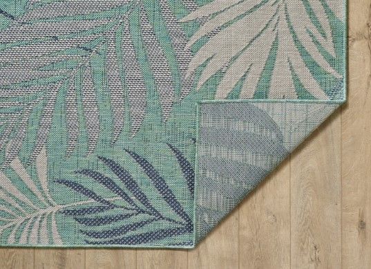 KAS Rugs Provo Aqua Palms 5'x8' Area Rug-2