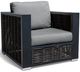 Enclover Chestnut Lux Black/Slate Club Chair-0