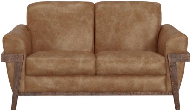 International Furniture Direct Loft Brown Cognac Loveseat-2