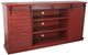 American Heartland Manufacturing Rustic Red Tall Provincial Shutter TV Stand-0