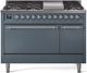 Ilve® Nostalgie II Series 48" Blue Gray Pro Style Dual Fuel Range-0