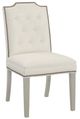 Fairfield® Customizable Entree Dining Empire Short Back Side Chair with Sheer Dove Legs and Buttons-0