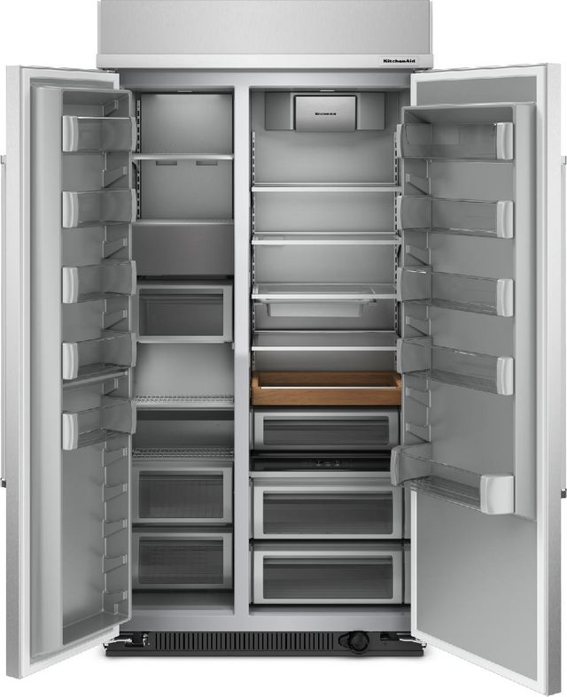 KitchenAid® 42 in. 25.5 Cu. Ft. PrintShield™ Stainless Steel Built In Counter Depth Side-by-Side Refrigerator-1