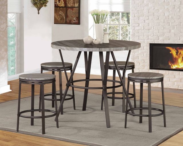 Milton Green Stars 5-Piece Natural Metal Counter Height Set-0