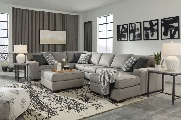 Benchcraft® Marsing Nuvella 5-Piece Slate Living Room Set-3