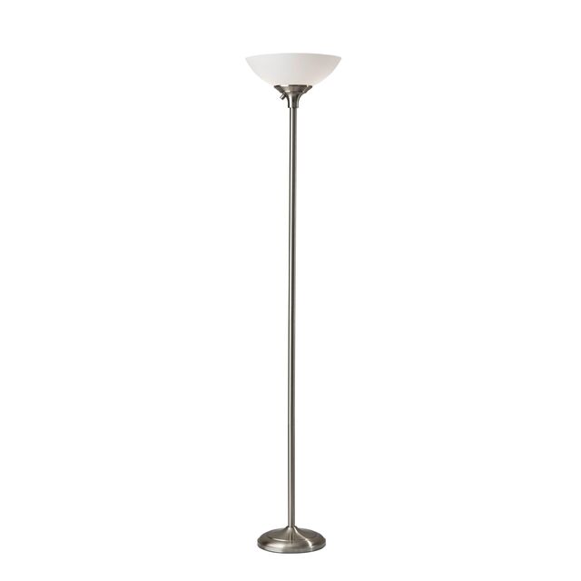 Adesso® Glenn Brushed Steel 300W Torchiere-0