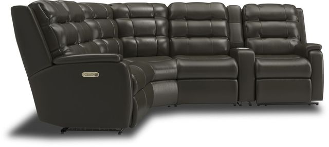 Flexsteel® Arlo Black Reclining Sectional-1