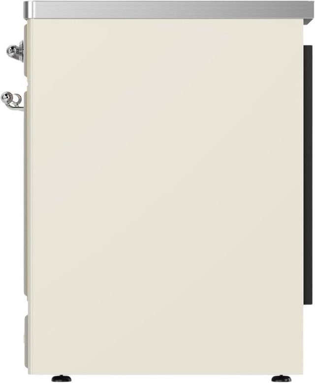 Ilve® Majestic III 30" Antique White Pro Style Induction Range with Triple Glass Door and Chrome Trim-3