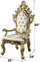 ACME Furniture Desiderius 2-Piece Antique Gold/Beige/Brown Arm Chair Set-3