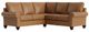 Bassett® Furniture Customizable Benchmade Premier 2-Piece Leather Large Roll Arm L-Shaped Sectional-0