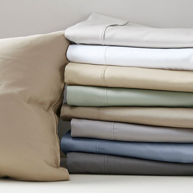 Olliix by Madison Park 525 Thread Count Light Gray King Cotton Rich Sheet Set-4