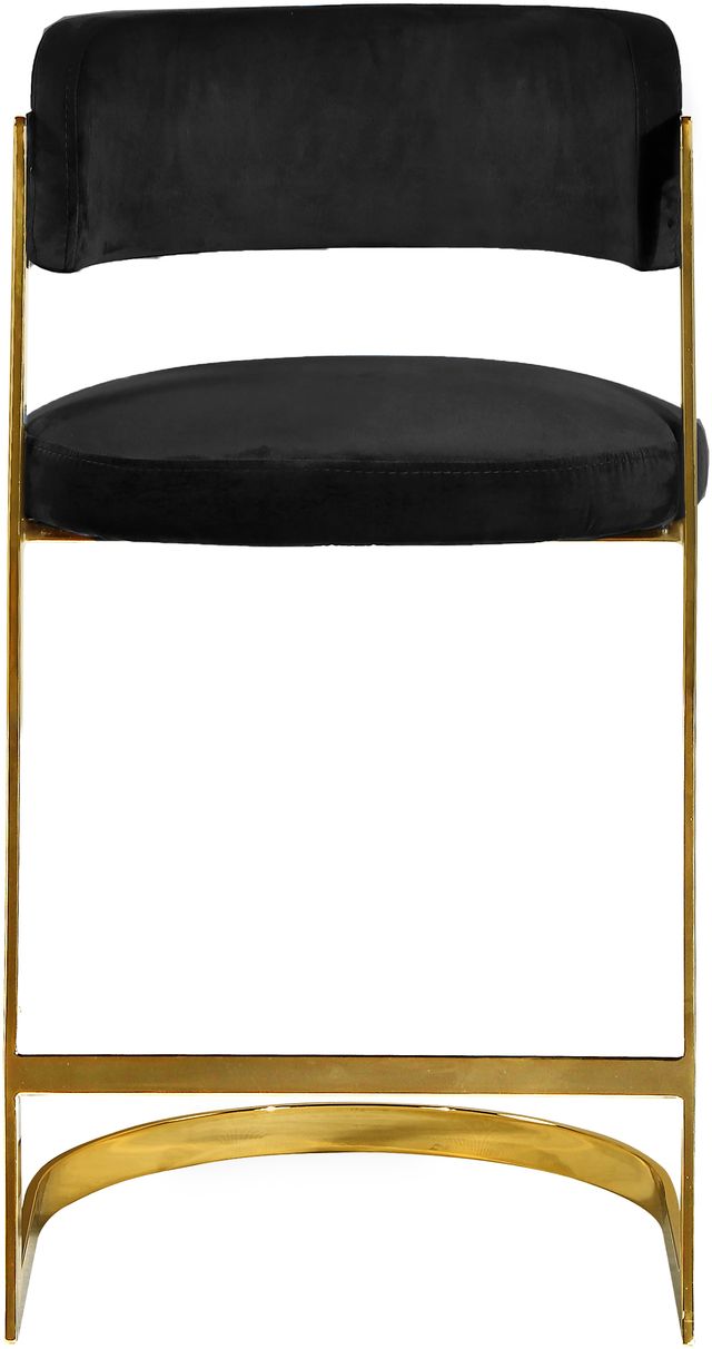 Meridian Furniture Stephanie Black Velvet Counter Stool-2