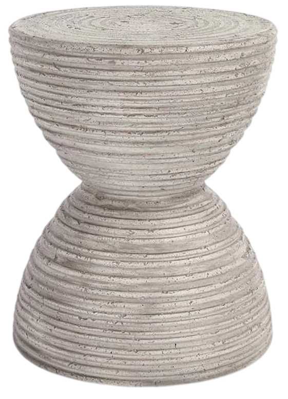 Classic Home Corey Light Gray Outdoor Concrete Accent Table-0
