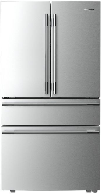 KitchenAid® 36" 29.51 Cu. Ft. PrintShield™ Stainless Steel French Door Refrigerator  with Interior Water and Ice and FreshChill™ Full-Width Refrigerated Drawer-0