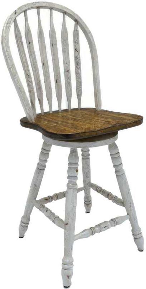 Liberty Furniture Carolina Crossing Windson Antique Honey/White Swivel Counter Stool-0