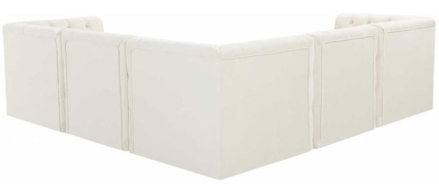 Meridian Furniture Tuft 5-Piece Cream 99" Curved Sectional-2
