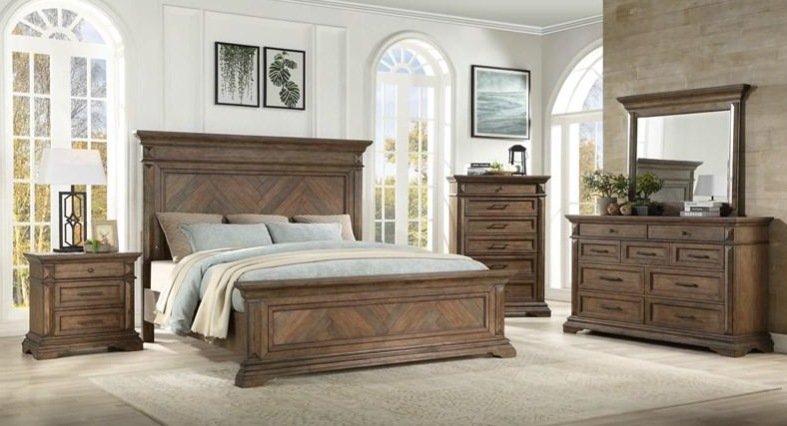 New Classic Home Furnishings Mar Vista Walnut Queen Bed - Thumbnail 2