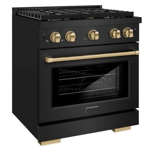 ZLINE Autograph Edition 30" Black Stainless Steel Pro Style Gas Range-2