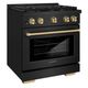ZLINE Autograph Edition 30" Black Stainless Steel Pro Style Gas Range-2