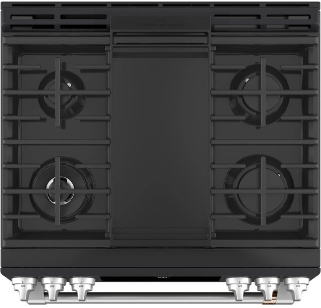 Café™ 30" Matte Black Slide-In Gas Range-7