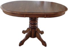 TEI Burnish Walnut Brown 30" Pedestal Dining Table