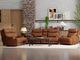 Honey Triple Power Leather Sofa-1