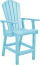 C R Plastics Generation Line Aqua Classic Counter Arm Chair-0