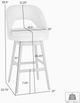 Armen Living Adrian 2-Piece Ancient Stone/Brown Wood Counter Stool Set-2