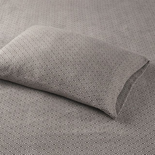 Olliix by True North by Sleep Philosophy Grey Diamond Twin Micro Fleece Sheet Set-3