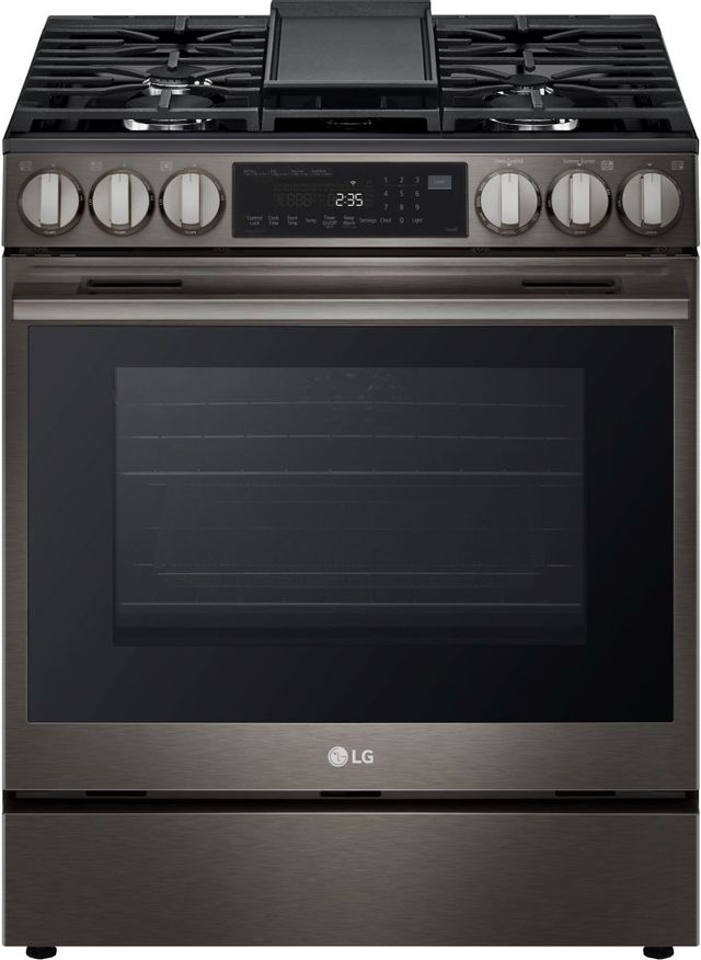 LG 30" Black Stainless Steel Smart Slide-In Gas Range with ProBake Convection® and InstaView®-0
