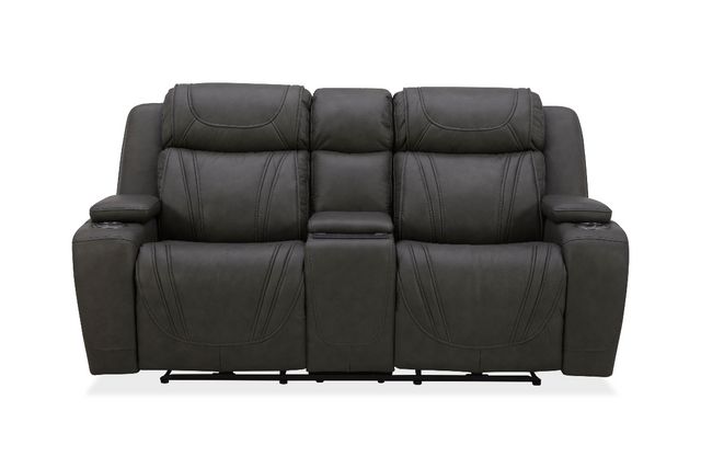 Kate Preston Home Aline Zero Gravity Power Reclining Console Loveseat with Power Headrest