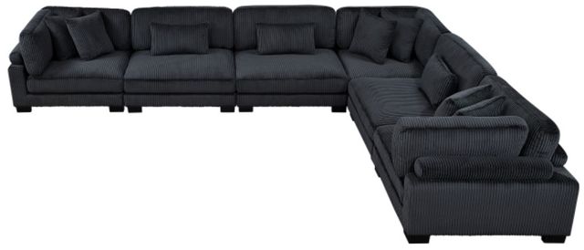 Homelegance® Traverse 6-Piece Black Modular Sectional-1