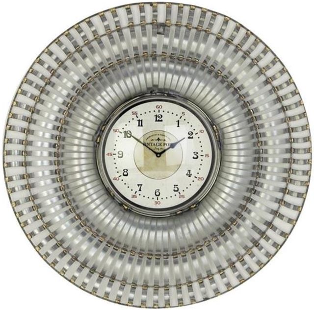 Deco Marche Silver Wall Clock-0