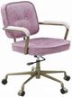 ACME Furniture Siecross Pink Leather Office Chair-0
