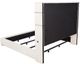 Coaster® Tisdall Cream Eastern King Upholstered Panel Bed with Flame Visualizer-4