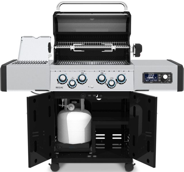 Broil King® Regal™ Q 490 Pro 4-Burner Black Freestanding Natural Gas Grill-1