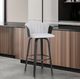 Armen Living Diana Black/Light Gray Swivel Counter Stool-1