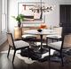 Four Hands Powell White 55" Dining Table with Black Base-4